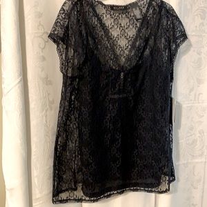 Lace top with attached cami
